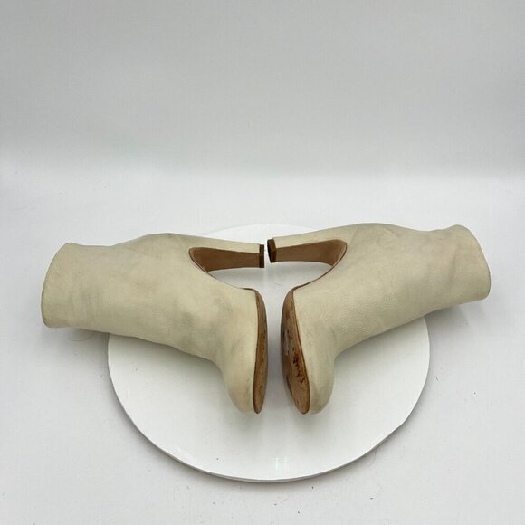 Officine Creative Women Size EU 39 Us 9 Cream Tan Suede Back Zip Ankle Boot - Picture 9 of 16